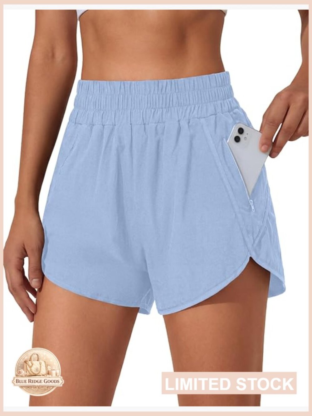 High Waisted Running Shorts with Pockets 2.5" Inseam Quick Dry Workout